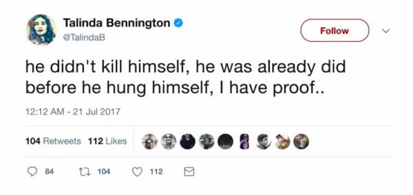 Someone Hacked Twitter Account Of Chester Bennngton's Wife & Tweeted Really Disgusting Things! - RVCJ Media