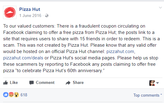 Pizza Hut Is Offering 2 Free Pizzas To Everyone! Here's The Real Truth Behind The Free Coupon! - RVCJ Media