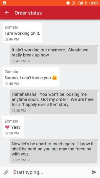 Guy Didn’t Receive Food Order! His Chat With Zomato Customer Care Is Hilarious & Flirty! - RVCJ Media