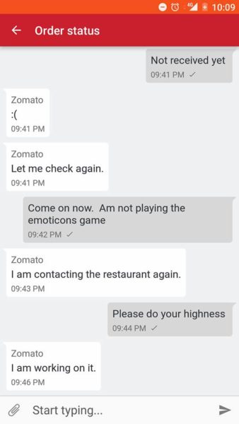 Guy Didn’t Receive Food Order! His Chat With Zomato Customer Care Is Hilarious & Flirty! - RVCJ Media