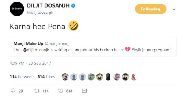 Fans Were Worried About Diljit After "Kylie Jenner Pregnant" News. Finally He Responded - RVCJ Media