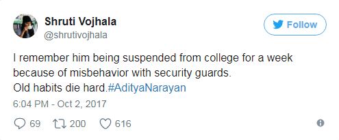 Aditya Narayan's College Mate Reveals That He Was Suspended For Misbehaving With Security Guard - RVCJ Media