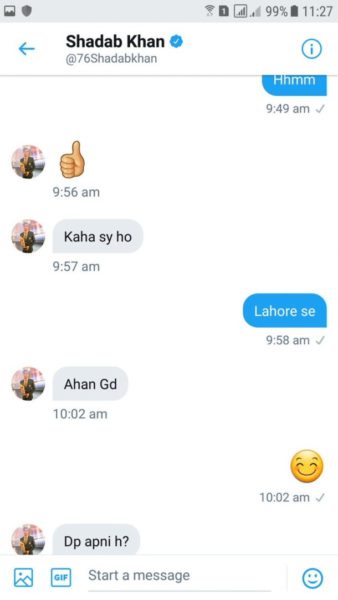 Girl Tweeted Screenshots Of Shadab Khan Flirting With Her. Here's The Truth - RVCJ Media