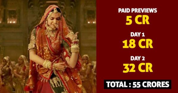 Day 2 Collections Of Padmaavat Are Out. High Growth In Numbers - RVCJ Media