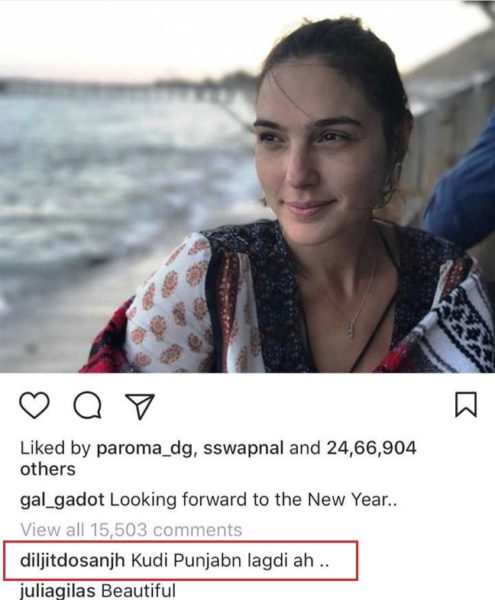 Diljit Commented On Gal Gadot’s Pic & Said Kylie Is Angry With Him For Calling Gal A Punjaban - RVCJ Media