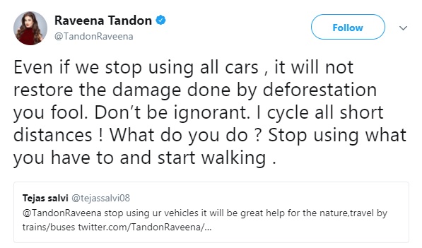 Raveena Tandon Tweeted On Mumbai Smog & Haters Tried To Troll Her. She Gave Them Kickass Reply - RVCJ Media