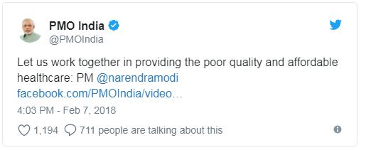 PMO Tweeted They Will Provide "Poor Quality" Healthcare. People Trolled Modi Left & Right - RVCJ Media