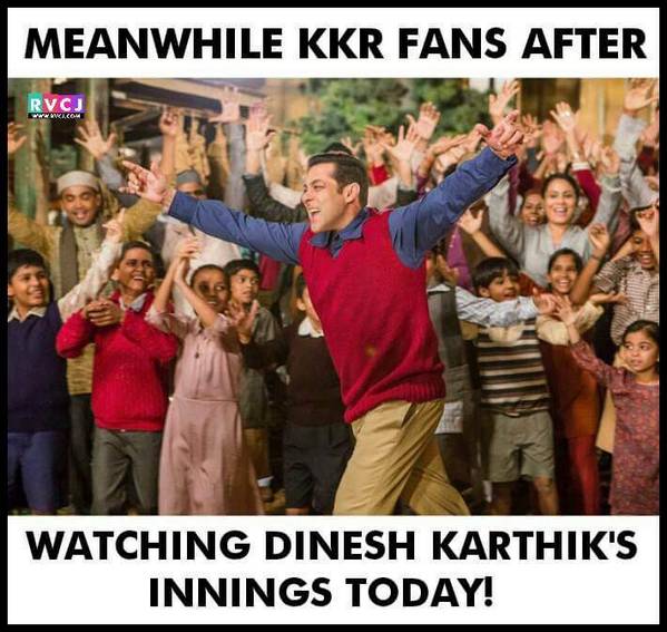 10 Memes To Celebrate Brilliant Knock By Super Human Dinesh Karthik. - RVCJ Media