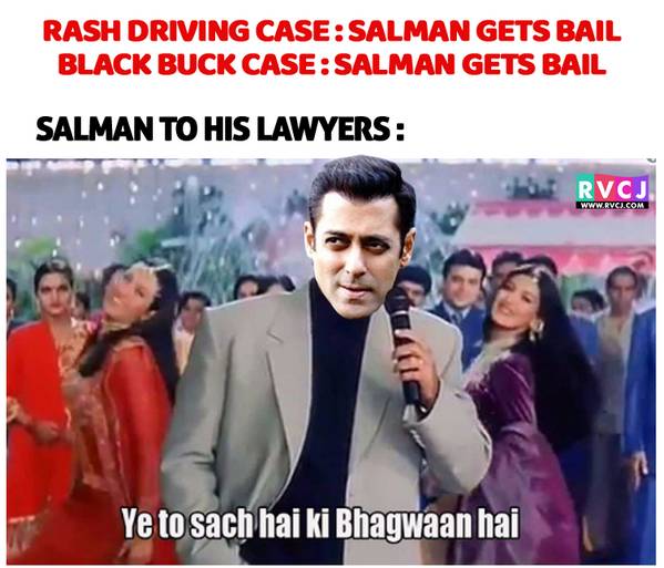 17 Hilarious Memes On Salman Khan's Bail That Even Bhai Fans Will Love - RVCJ Media