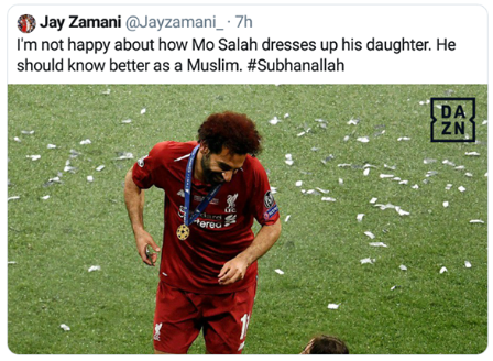 Twitter Educates A Man Who Tried To Teach Mohammed Salah How To Dress His Daughter - RVCJ Media