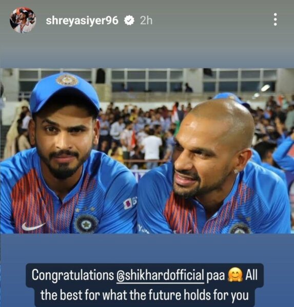 Shikhar Dhawan Announces Retirement Through A Heartfelt Video, Indian Cricket Fraternity Reacts - RVCJ Media