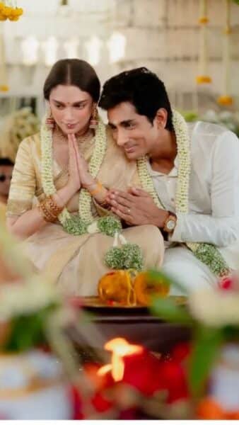 Aditi Rao Hydari & Siddharth Get Married In A Secret Ceremony, Share First Photos - RVCJ Media